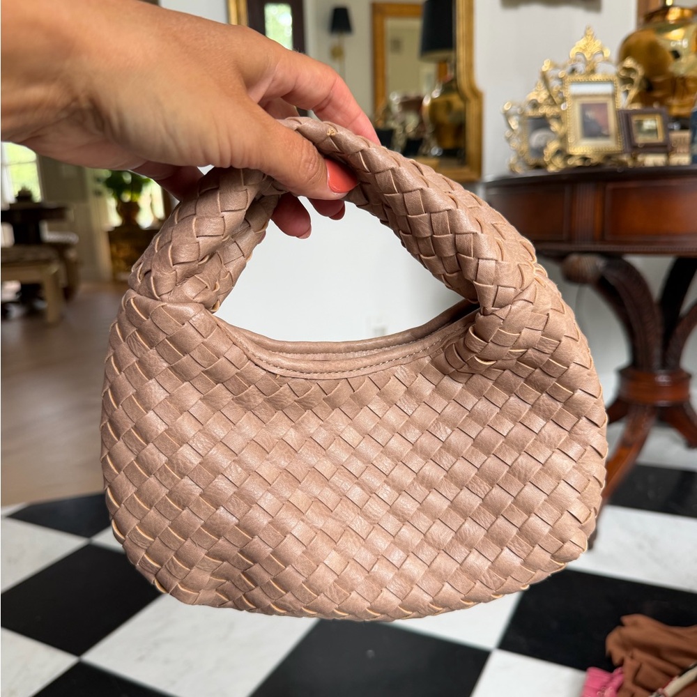 Mini Woven bag faux leather